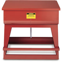 Justrite Steel Floor Standing Rinse Tanks, 22 Gal, 5 1/4" x 16" x 12"-Large parts (up to 16" x 35") can be totally immersed
