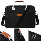 Vangoddy Shoulder Carrying Bag with Handle For 14" Laptop - Black-Generous front pocket for stationery, charger, cable, wallet, cell phone, and other necessities on the go