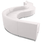 Flash Furniture HERCULES Alon Series Melrose LeatherSoft Reception Configuration - 9 Pieces - White-Contemporary Reception Set