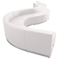Flash Furniture HERCULES Alon Series Melrose LeatherSoft Reception Configuration - 9 Pieces - White-Contemporary Reception Set