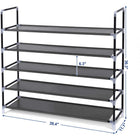 Songmics 39" 5-Tier Space Saving Tower Shoe Rack Organizer-Ultra-durable