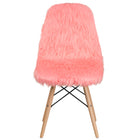 Flash Furniture Faux Fur Shaggy Chair, Hermosa Pink (4DL12)-Set of 4 Accent Side Chairs