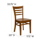 Flash Furniture HERCULES Series Ladder Back Cherry Wood Restaurant Chair-Cherry Wood Frame Finish
