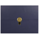 St. James Document/Certificate Holders - Gold Award Seal with Single Gold Ribbon - Navy Blue - 5 Pack-Add ceremony, elegance and sincerity to the act of giving recognition