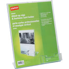 Staples Superior Image Slanted Sign with Business Card Holder, 11" x 8 1/2"-Polished edges offer a quality look, enhancing your message