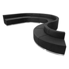 Flash Furniture HERCULES Alon Series LeatherSoft Reception Configuration, 9 Pieces,  Black-Contemporary Reception Set