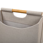 Truu Design Two-Compartment Magazine Holder - 12.2" x 11.6" - Beige-Perfect for storing and organizing small household products, stationery items, or craft supplies