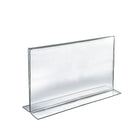 Azar Displays 11" x 14" Horizontal Double Sided Stand Up Acrylic Sign Holder, Clear, 10 Pack (152711)-Stand up sign holder is perfect for tabletop displays, restaurant table displays, and hotel concierge desks