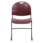 Flash Furniture HERCULES Series Burgundy Ultra-Compact Stack Chair with Black Powder Coated Frame-Set of 5 Multipurpose Stack Chairs