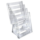 Azar Displays 4-Tier Letter Size Modular Brochure Holder For Counter, 2 Pack (252311)-Counter top measuring - 11"H x 8 1/2"W