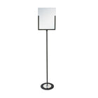Futech Floor Stand for Walking Traffic in Public Areas - 11" Dia Base - Black - FSH021BP-Metal Stand/Black