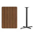 Flash Furniture – Table bistro en stratifié noyer de 30 x 42 po avec base de 22 x 30 po (XUWA3042T2230B)-Table d'hospitalité à hauteur de bar