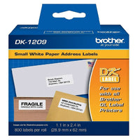 Brother - DK1209 Étiquettes d'adresse en papier, petites, 1,1 po x 2,4 po (28,9 mm x 62 mm) - paquet de 800-28,9 mm