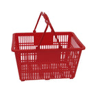 FuTECH Plastic Handle Shopping Basket - 18.5"L x 13"W x 10"H - Red - 4 Pack-Retail Shopping
