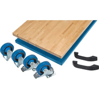 Mobile Cabinet Benches, Cabinet, Grey, Blue-ASSEMBLY KITS - Double