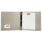JAM Paper Plastic 3 Ring Binder, 3", Smoke Grey (821T3SM)-Has 3 metal bindings and 2 metal buttons, designed to easily open and close rings