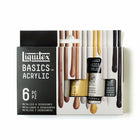 Liquitex Basics Acrylic Paint Tube Set - 6 x 22ml - Metallic & Iridescent-Acrylic