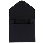 JAM Paper CD Case Portfolio Envelopes with Elastic Closure, 5 x 5.63 x.38, Black Kraft, 4 Pack (333546g)-Finish: smooth