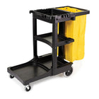 Rubbermaid â€“ Chariot dâ€™entretien avec sac en vinyle jaune-Surface lisse facile à nettoyer