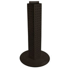 Azar Displays – Présentoir rotatif de comptoir à panneaux perforés sur 4 côtés, 24 x 4 x 4 (po), noir opaque (700222-BLK)-Présentoir à panneaux perforés emboîtables sur 4 côtés et base rotative en plastique transparent de 14 1/2 pouces de diamètre