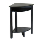 Winsome Liso Corner Table, Cube Storage and Shelf, Espresso-Assembly Required