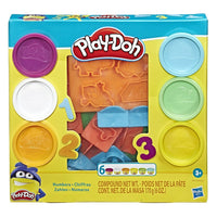 Play-Doh Fundamentals Number Stampers Tool Set-Includes 10 number stampers, 3 half-mold plates, and 6 cans of Play-Doh Brand Modeling Compound