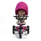 Bentley 6-in-1 Baby Stroller / Kids Trike, Fuchsia Pink-Stage I Six months & Up: The seat can be turned 180 degrees. This function and the additional footrests are good for babies to start using the trike.