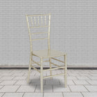 Flash Furniture HERCULES Series Champagne Resin Stacking Chiavari Chair - 2 Pack-Lightweight Design
