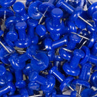 JAM Paper Colorful Push Pins - Blue - 100 Pack-Size: Standard (approx 1 inch)