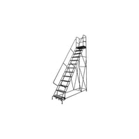 Tri-Arc Manufacturing Deep Top Step Rolling Ladder, Platform Height: 130", No. of Steps: 13, Step Width: 24" (KDSR113246-D2)-No. of Steps: 13