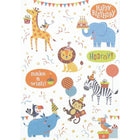 Rosedale 5-1/2" x 8" Juvenile Happy Birthday Hooray! Greeting Cards And Envelopes, 12 Pack (15911)-Printed on premium uncoated card stock