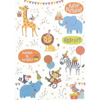 Rosedale 5-1/2" x 8" Juvenile Happy Birthday Hooray! Greeting Cards And Envelopes, 12 Pack (15911)-Printed on premium uncoated card stock