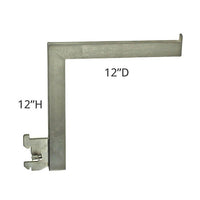 Azar Displays Gooseneck Bracket (300961)-Satin nickel