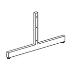 Can-Bramar Rectangular Tubing Leg For Gridwall, Black, 2 Pack-Rectangular tubing leg for grid panel