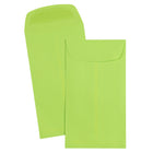 JAM Paper #6 Coin Envelopes, 3 3/8 x 6, Brite Hue Ultra Lime Green, 100 Pack-100 Envelopes per Pack
