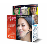 Mingle Mask Ergonomic Face Mask - One Size - Clear - 10 Pack-Face Shield