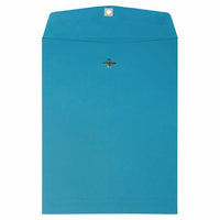 JAM Paper 10" x 13" Open End Catalog Coloured Envelopes with Clasp Closure - Blue Recycled - 25 Pack-Blue Envelope