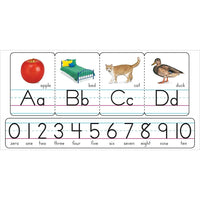TREND Photo Alphabet Zaner - Bloser Manuscript Bulletin Board Set-Alphabet cards make practice easy!
