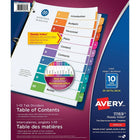 Avery Ready Index Table of Contents Tab Dividers - 10 Tabs - 25 Pack-Easy to customize with free templates and designs using Design & Print Online Software