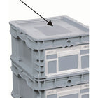 Orbis FlipakTM Polyethylene Plastic (PE) Distribution Containers, 24.0" x 15.0", Grey, 6 Pack-Pack includes lids only.  Containers not included