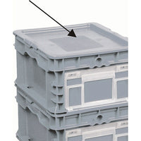 Orbis - Couvercles de contenants de distribution Flipak en plastique polyéthylène (PE), 24 po x 15 po, gris, paq./6-Le paquet ne comprend que des couvercles. Les contenants ne sont pas inclus