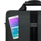 Vangoddy Laptop Shoulder Bag 13" - Grey/Black-2 carrying styles (hand carry and shoulder cross-body strap)