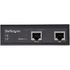 StarTech Industrial Gigabit Ethernet PoE Injector-DUAL POWER INPUTS: Includes a barrel plug adapter for terminal block power, allowing the product to be hardwired or power powered using a standard AC/DC wall adapter