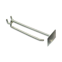 Azar Displays 6" x 0.225" Metal Scan Hooks, 50 Pack (700016)-Galvanized metal