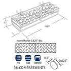 Azar Displays 36 Oval Slot Mascara & Cosmetic Tray For Pegboard, Slatwall/Counter Top, Clear, 2 Pack (225522)-Clear