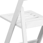 Flash Furniture HERCULES Series 1000 lb. Capacity White Resin Folding Chair with Slatted Seat-Slatted Seat