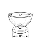 Azar Displays 12" Single Bowl Counter Display (720012)-Overall height: 8.5"