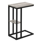 Monarch Specialties 3671 Accent Table - 25"H/Grey/Black Metal-8