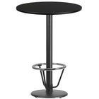 Flash Furniture Laminate 30" Round Base Round Table, Black (XURD30BKTR18B3F)-Bar height hospitality table