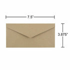 JAM Paper Monarch Envelopes - 3.875" x 7.5" - Brown Kraft Paper Bag - 50 Pack -Quantity: 50 envelopes per pack